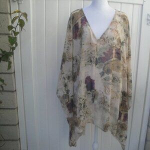 Anthropologie Daniel Rainn Top Size 2X-3X Pullover Sheer